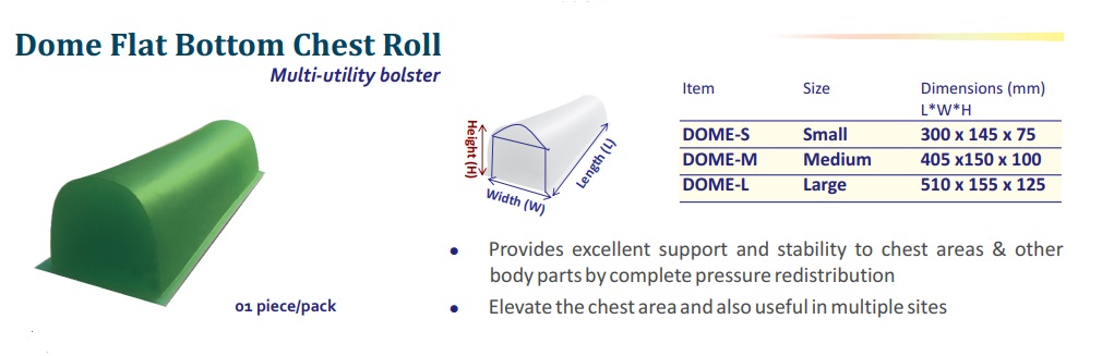 Dome Flat Bottom Chest Roll