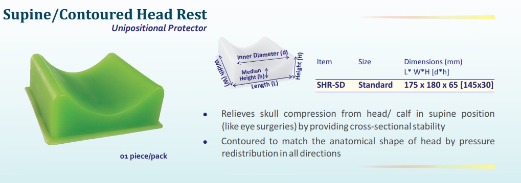 Supine or Contoured Head Rest